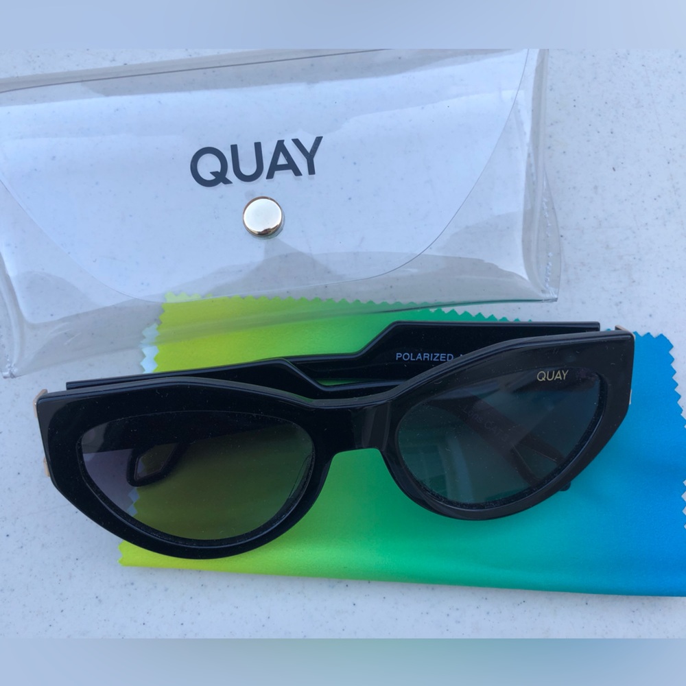 Quay Australia Mad Cute Polarized Sunglasses Cat Eye